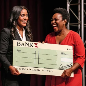 Dummy Cheque printed for award ceremonies, presentations, and media events, customized with logos and amount fields in Uganda.