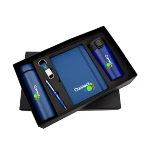 Gift Sets (Branded) including customized corporate packs with branded mugs, pens, notebooks, and flasks—ideal for staff rewards, promotions, or client appreciation in Uganda.