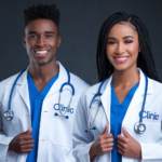 Lab Coat Customized in Uganda with embroidered logos, names, and medical branding for hospitals, laboratories, clinics, schools, and pharma companies.