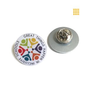 Lapel pins customized with your logo or message—ideal for awards, uniforms, campaigns, and branding. Available in enamel, metal, or printed finishes with secure clasps.