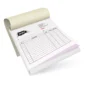 A4 Receipt Books in B&W, ideal for recording sales, transactions, and invoices. Features clear black and white printing with carbonless duplicate pages.