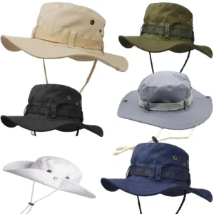 Mens Boonie Hat Fishing Hats Unbranded for outdoor adventures, fishing, hiking, and sun protection. Lightweight, breathable, and adjustable for comfort.