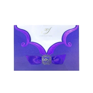 Wedding Cards in Uganda—elegant maroon and purple invitation cards with a petal-fold design, perfect for stylish, intimate, or luxury-themed wedding celebrations.