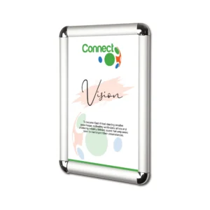 A2 Snapper Frames for displaying posters, offers, or branding visuals in shops, offices, and exhibitions, easy to open and change prints in Uganda.