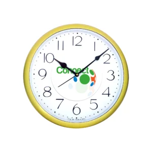 Wall Clocks Branded with company logos for office decor, gifts, or promotions, available in round, square, and custom shapes in Uganda.