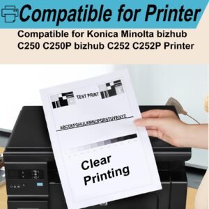 TN210 Toner Cartridge Compatible for Konica Minolta bizhub C250 C250P bizhub C252 C252P Printer |TN210K TN210C TN210M TN210Y| High Yield 20000 Pages (Cyan 1Pack) - Image 6