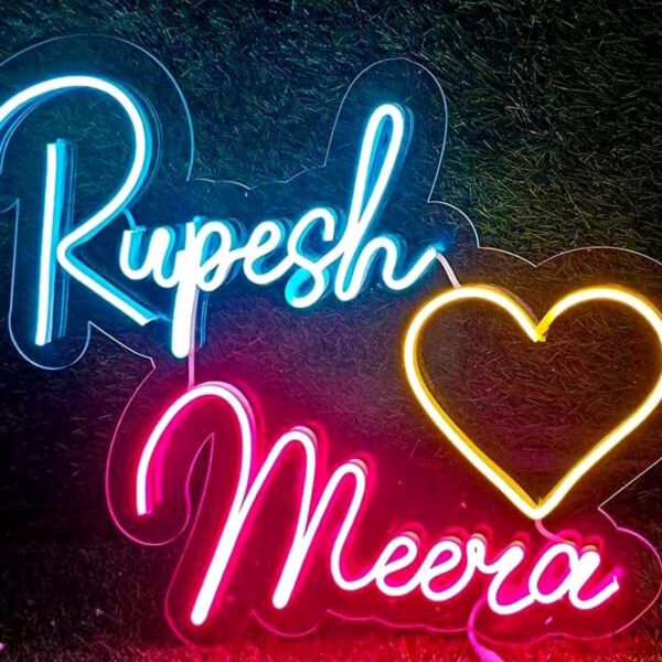 Commercial neon signages with bright LED neon lighting, customized for shops, bars, restaurants, events, and brand displays to attract customers with eye-catching illuminated signage.