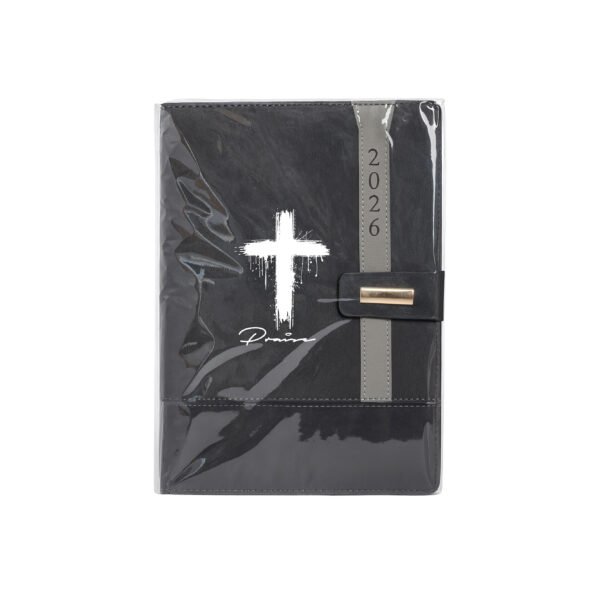 A-5 Office Notebook Diary Journal with Smart Magnetic Flap Closure, 192 pages 80 gsm (Rich Black)