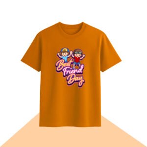 Best Friend Day T-Shirt customized with besties theme, matching friendship artwork, names, cute symbols and fun designs for friends in Uganda.