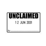 Unclaimed Date Stamp
