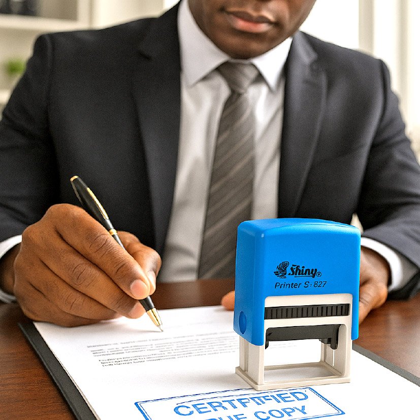 Stamp makers in Uganda