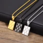 Square Checkered Necklace,