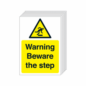 Warning Beware of Step Signs