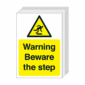 Warning Beware of Step Signs
