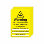 Warning CCTV In Operation 24 Hour Write On Signs