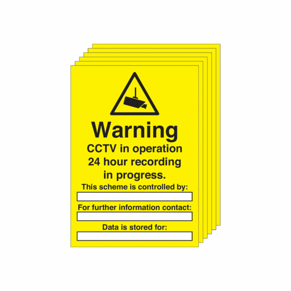 Warning CCTV In Operation 24 Hour Write On Signs
