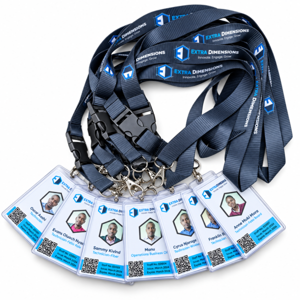 Custom Staff ID Cards with Branded Lanyards