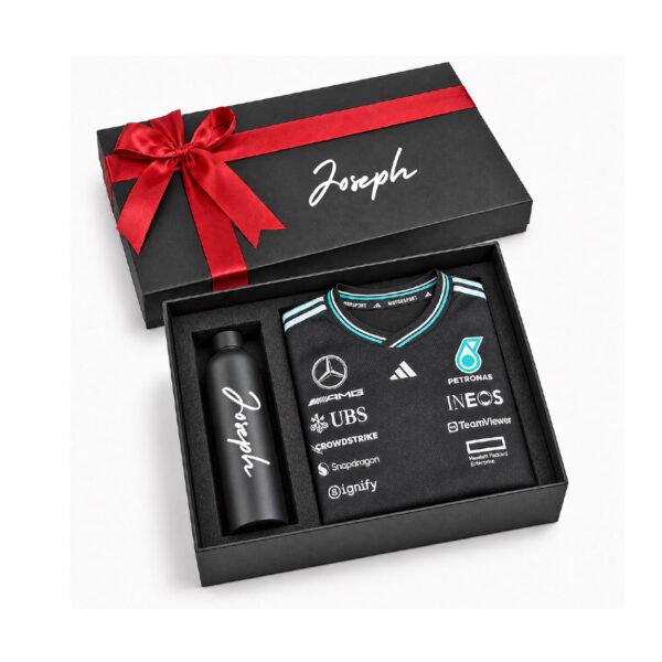 Personalised Sports Jersey & Water Bottle Gift Box