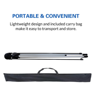 Premium Adjustable X-Frame Banner Stand 23"x64" to 30"x72" with Carry Bag - Image 5