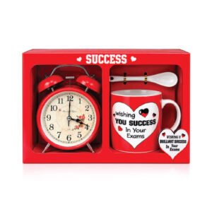 Success Gifts in Uganda – Exam Success Mug & Alarm Clock Gift Box